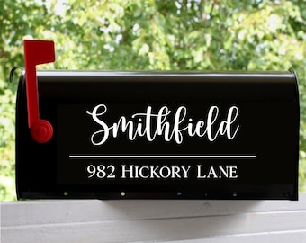 Name & Address Mailbox Decal | Last Name Mailbox | Address for Mailbox | Personalized Mailbox | House Warming Gift | New Home | Curb Appeal