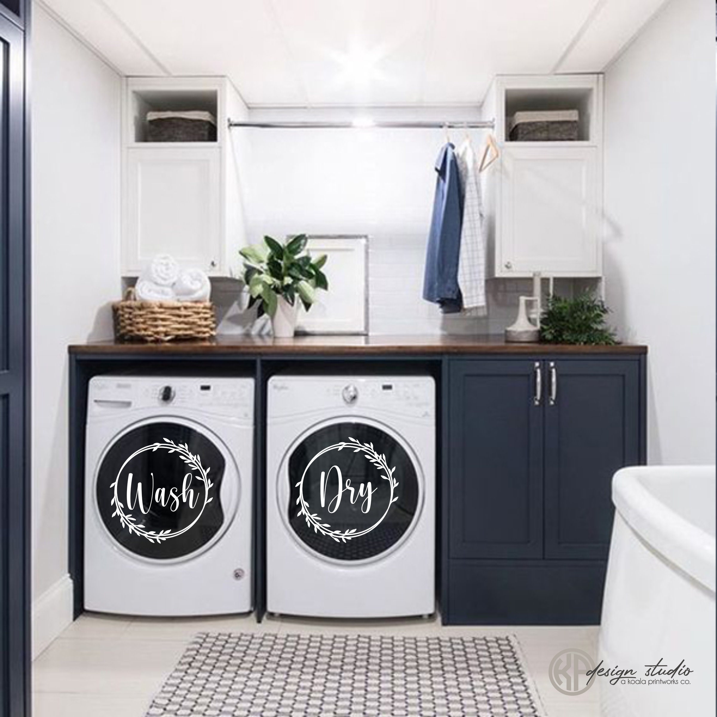 Laundry Room Wash Dry Decal Laundry Decal Laundry Room - Etsy