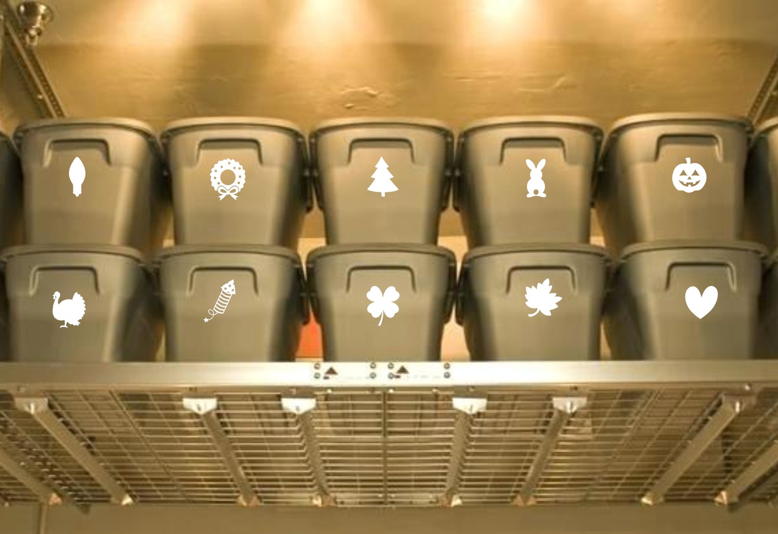 Storage Bin Decal Holiday Storage Label Large Storage Tote Etsy