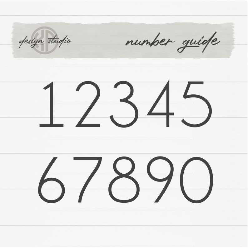 Front Door Number Decal Modern House Apartment Number Decal | Etsy