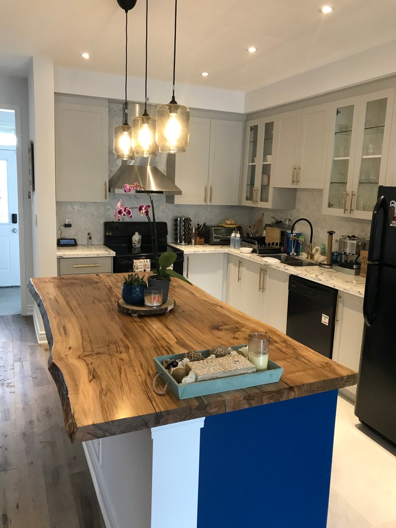 Live Edge Countertop Wood Counter Live Edge Kitchen Island | Etsy