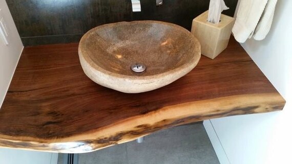 Black Walnut Live Edge Vanity Wood Vanity Live Edge Etsy