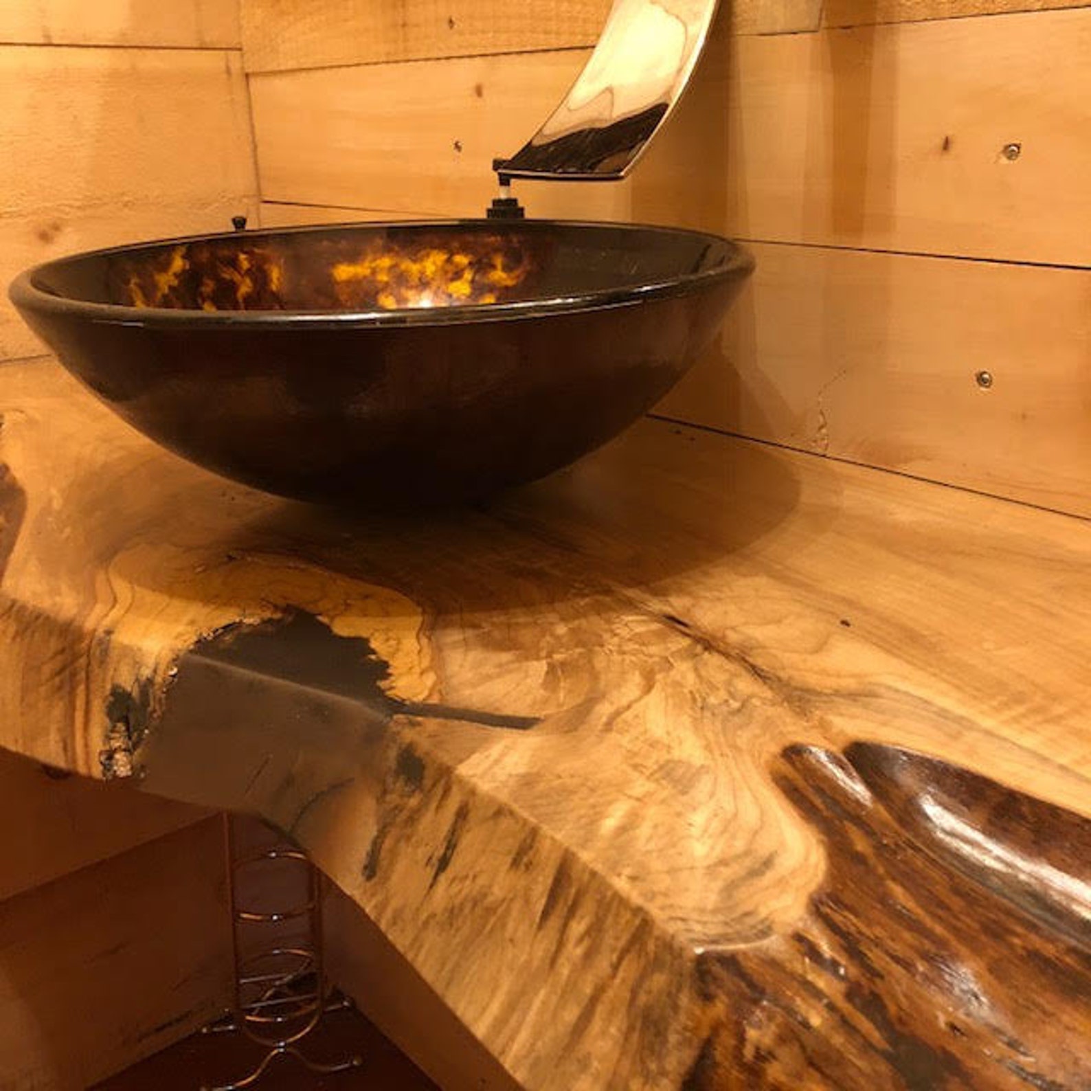 LIVE EDGE Bathroom Counter Live Edge Bathroom Vanity Wood Etsy Canada