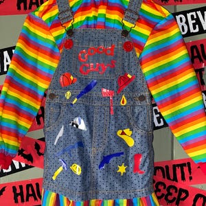 4t.  Chucky Good Guy Halloween - Dress Up Costume.    Size  - 4T  coveralls