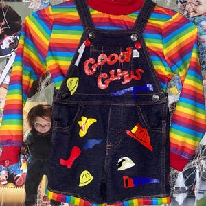 18 m.  Chucky Good Guy Halloween - Dress Up Costume.    Size  - 18 months shorts coveralls