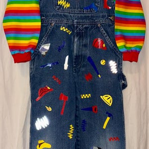 Chucky Good Guy Halloween Costume: Reflective Decals - Size 6 Child