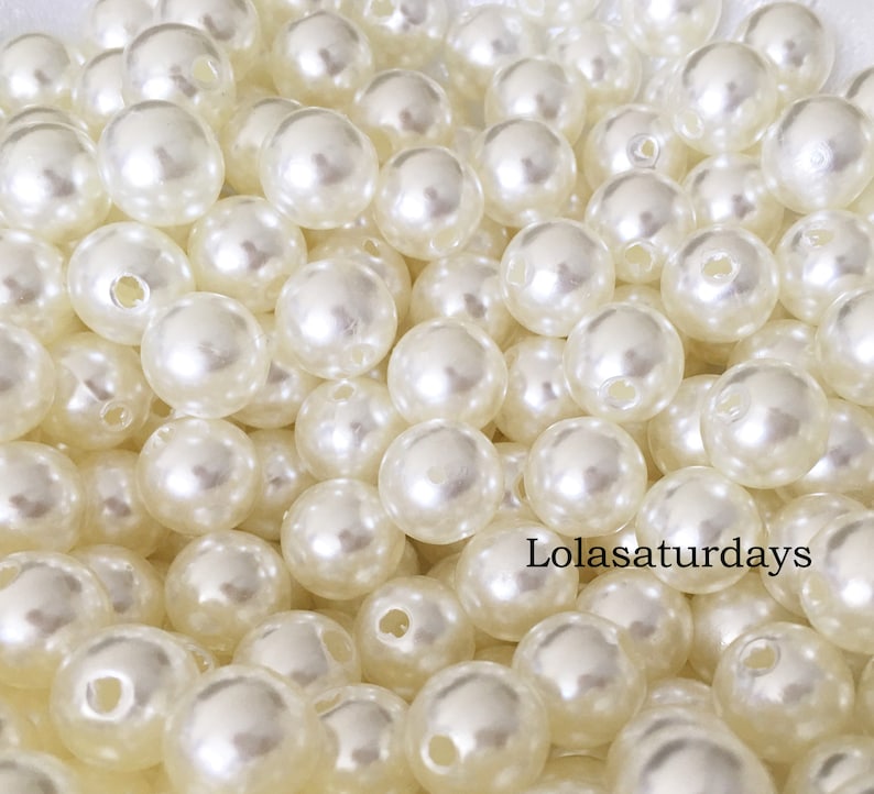 Ivory Faux Pearls Beads 10mm 1lb Approx 1000 Pcs Etsy