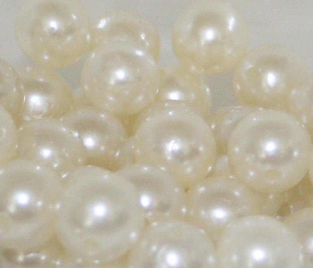 LOLASATURDAYS Pearls 1-Lbs Loose Beads Vase Filler (14mm, White)