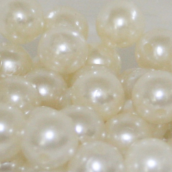 Ivory Faux Pearls Beads - 14mm -  1lb - Approx 325 pcs - Elegant and unique centerpiece decor or jewelry material