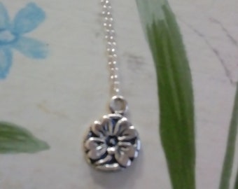 Sterling Silver Flower Necklace
