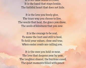 Meaningful Poems, Printable Inspirational Poem, Encouragement Gift, Wall Art
