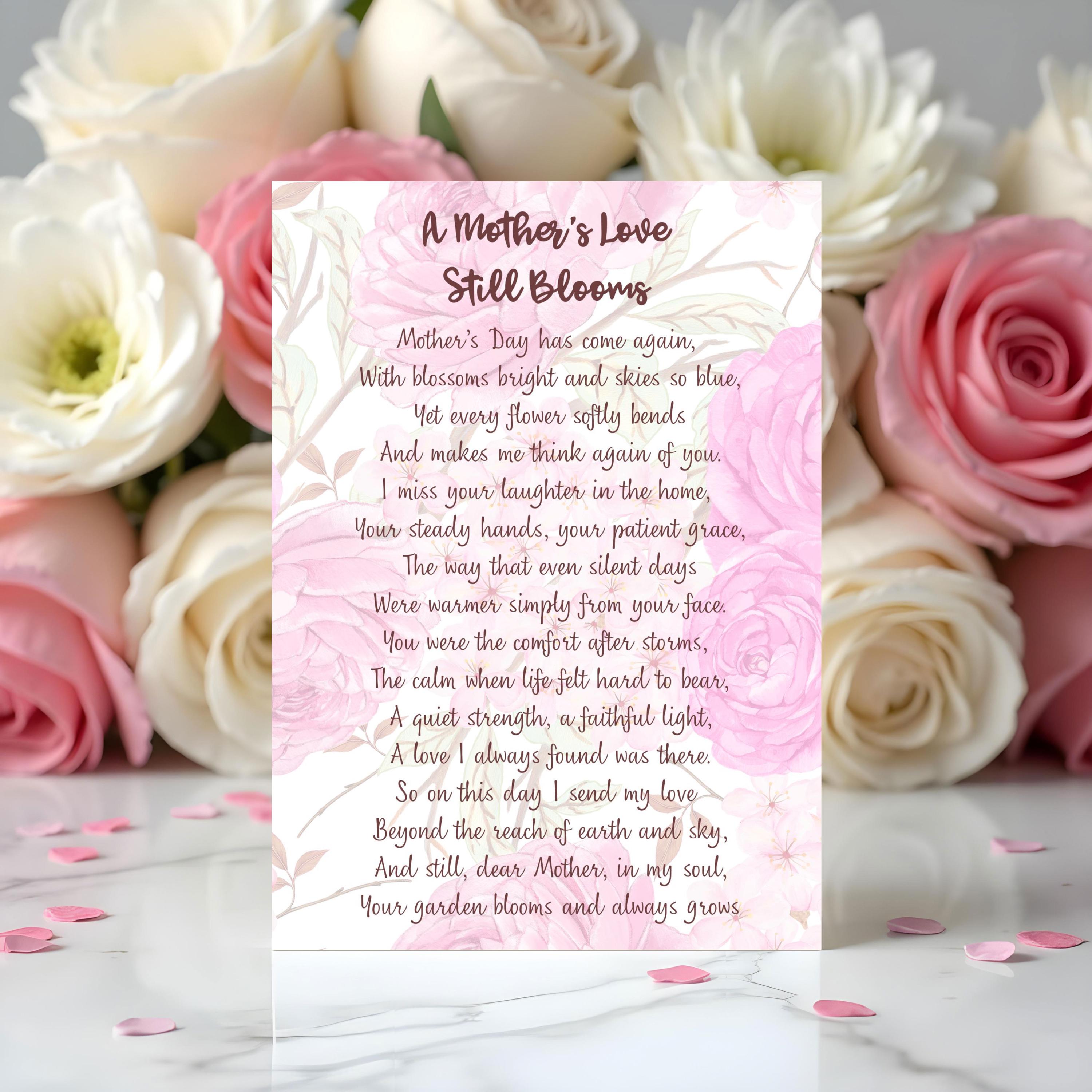 Memorial Poem for Deceased Mother Tribute (digital Print) - Etsy