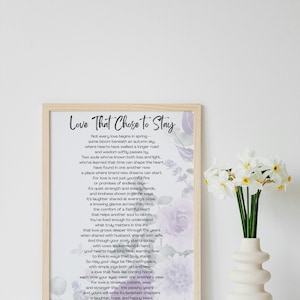 Wedding Gifts for Older Couples, Mature Love, Second Marriage Poem, Golden Years Poem