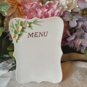 Karta menu z porcelany Vintage Japan Petite Fieur 3088