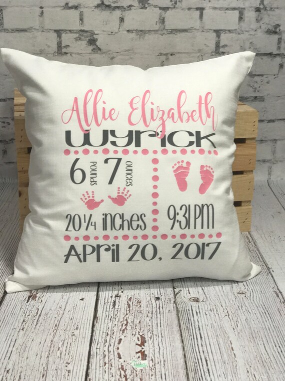 personalized baby pillow keepsake