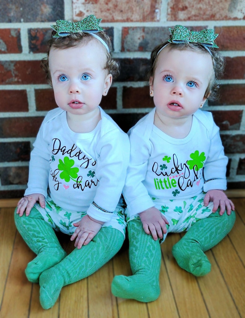 Shamrock Shirt St Patricks Day Daddys Lucky Charm Baby Girl Bodysuit St Pattys Day Outfit St Pattys Day Shamrock Outfit
