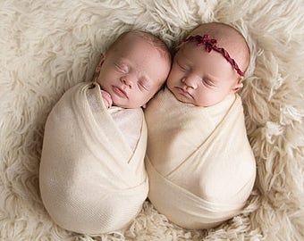 Newborn Baby Photography Props, Cream Baby Wrap, Baby Swaddle Blanket, Cocoon Wrap, Infant Photo Prop, Stretchy Baby Wrap, Jersey Baby Wrap