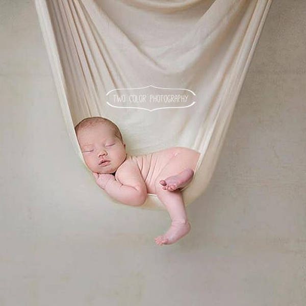 Newborn Baby Photography Props, Cream Baby Wrap, Baby Swaddle Blanket, Cocoon Wrap, Infant Photo Prop, Stretchy Baby Wrap, Jersey Baby Wrap