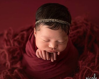 burlap blanket newborn photo prop, newborn photography prop, colored burlap baby photo props, hand dyed burlap, chunky burlap prop