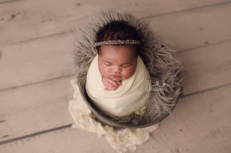 gold newborn headband