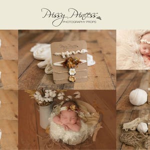 Cream Newborn Baby Headband, Newborn Headband, Christening Headband, Baby Flower Headband, Baby Girl Headband, Floral Headband, Infant