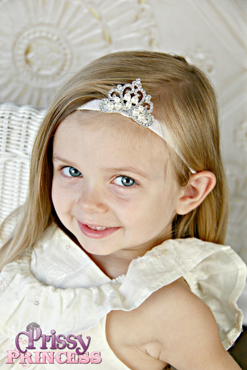Baby Tiara Headband Baby Tiara Newborn Headband Photo Prop Etsy