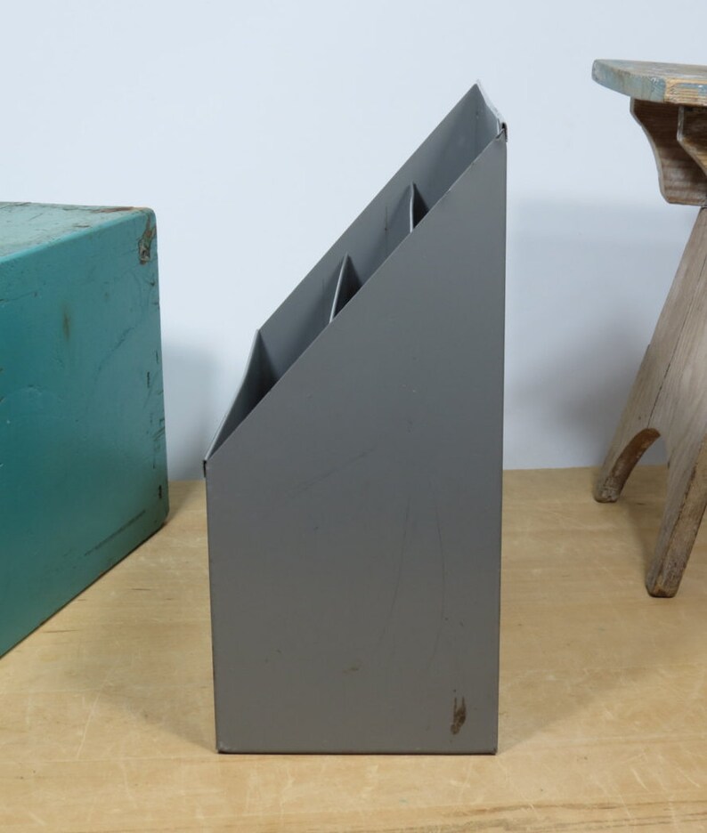 Industrial Metal Mail Sorter Wall Mail Organizer Gray Desk Etsy