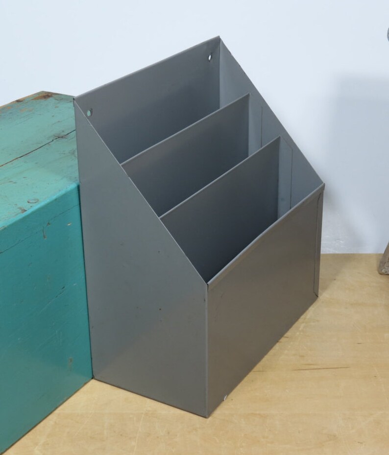Industrial Metal Mail Sorter Wall Mail Organizer Gray Desk Etsy