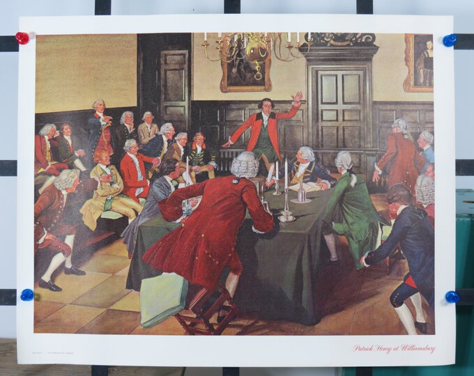 Patrick Henry at Williamsburg by H. Charles Mcbarron . 4 Color