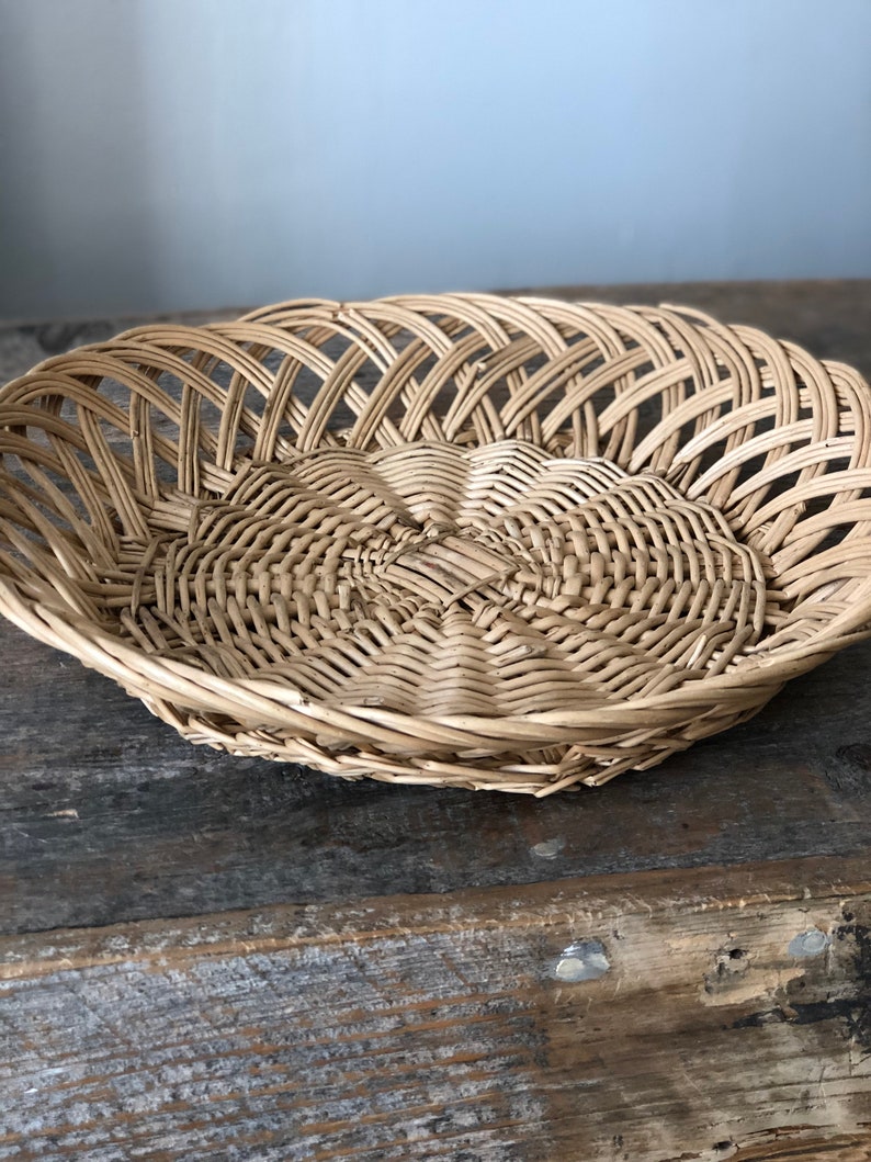 Large Vintage Wicker Baskets Etsy
