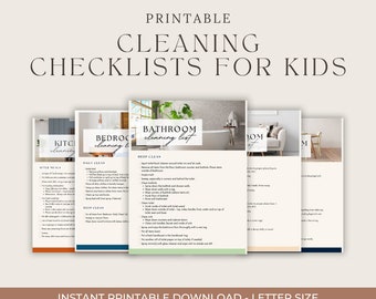 BUNDLE | Cleaning Checklists for Kids | Instant Download PDF