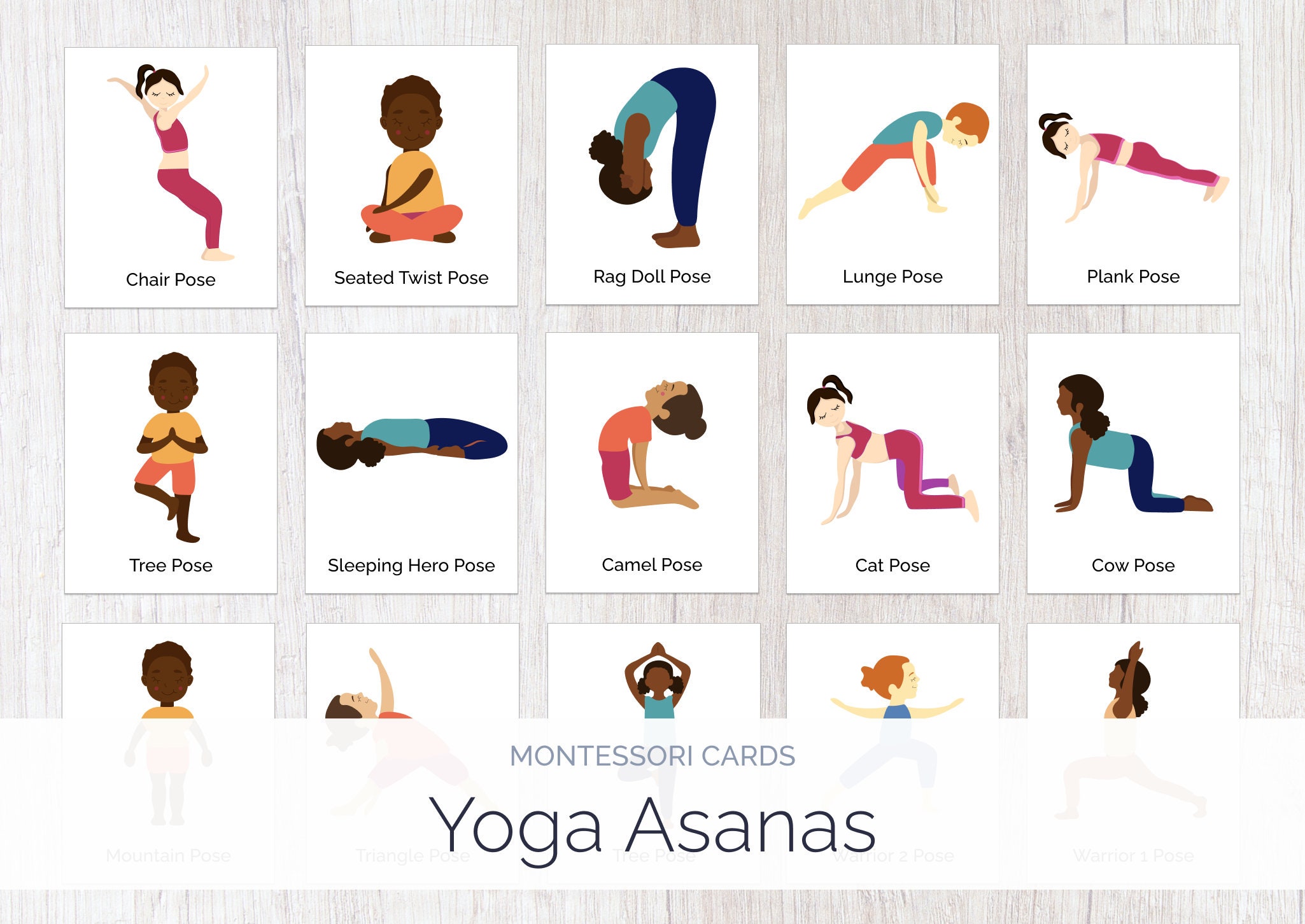 merka Yoga Pose Cards (50), Yoga Accessories for Beginners to Masters Yoga  Cards Deck of Poses