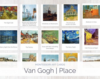 Vincent Van Gogh | Scenic | Montessori Cards | Art Appreciation & Study