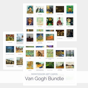 Vincent Van Gogh-Bundle | Montessori Lernkarten | Kunststudienführer | Charlotte Mason Grundschule
