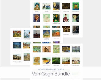 Vincent Van Gogh Bundle | Montessori Educational Cards | Art Study Guide | Charlotte Mason Homeschool