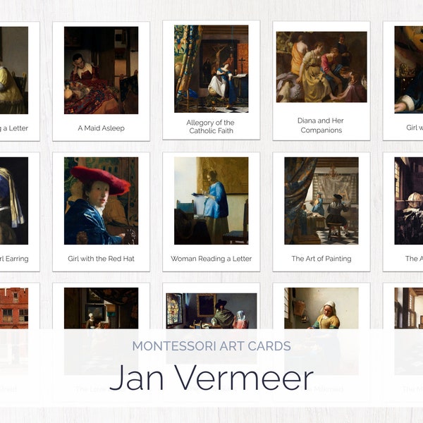 Jan Vermeer Montessori Cards