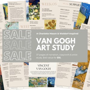 Van Gogh Art Study Bundle · 6-Week Guide + 3-Part Cards + Art Prints (PDF)