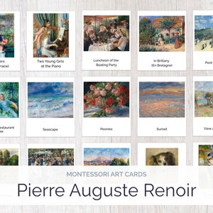 Pierre-Auguste Renoir Cards | Montessori Education | Homeschool | Art Study