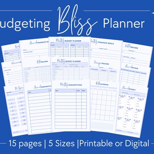 Finance Planner Bundle, Digital or Printable Budget Planner
