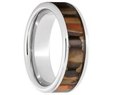 Serinium Wedding Band,Serinium Wedding Ring,Copper Inlay,Orange Patina Copper,8mm Copper Ring,Comfort Fit,Engagement Band,Anniversary,8mm