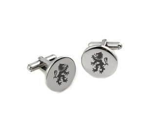 Lion Design Cufflinks - Personalized Cufflinks - Stainless Steel Cufflinks - Custom Cufflinks - Design Cufflinks - Custom Design Cufflinks