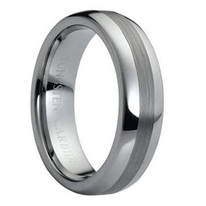 Men&#39;s Tungsten Ring Mens Wedding Band Brushed Custom Tungsten Ring 6mm Tungsten Ring Man Wedding Band Tungsten Wedding Band Men Wedding Ring