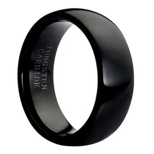 Black Tungsten Wedding Bands Brushed Polished Tungsten Ring Anniversary Ring Wedding Ring Tungsten Carbide,Black Tungsten Comfort Fit
