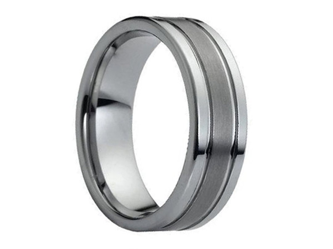 Fede Nuziale In Titanio Spazzolato Per Uomo E Donna, Fede Nuziale In Argento Lucido Per Lui E Per Lei, Regalo Di Anniversario E Compleanno Per Il Marito - Italia