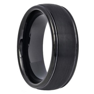 Tungsten Wedding Band,8mm,Black Wedding Band, Black Tungsten,Mens Wedding Band,Engraving,Anniversary,Brushed,Mens Ring,Mans,Rings,Set,His