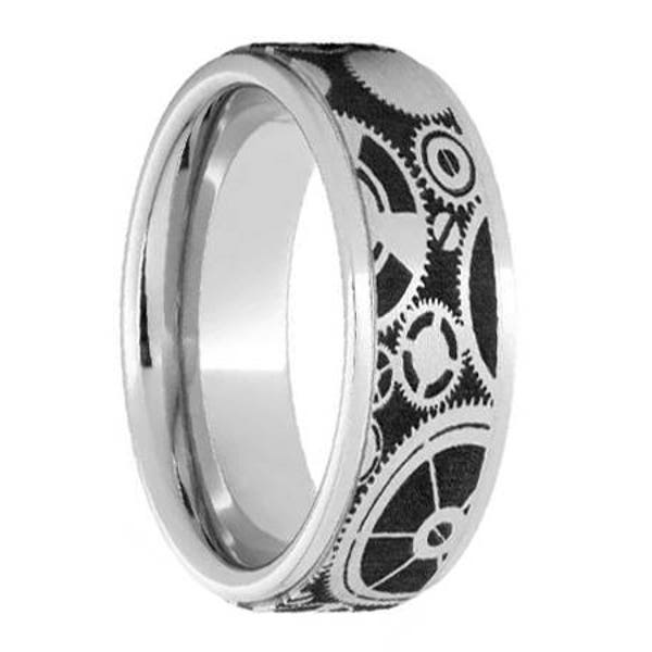 Gear Wedding Band Etsy