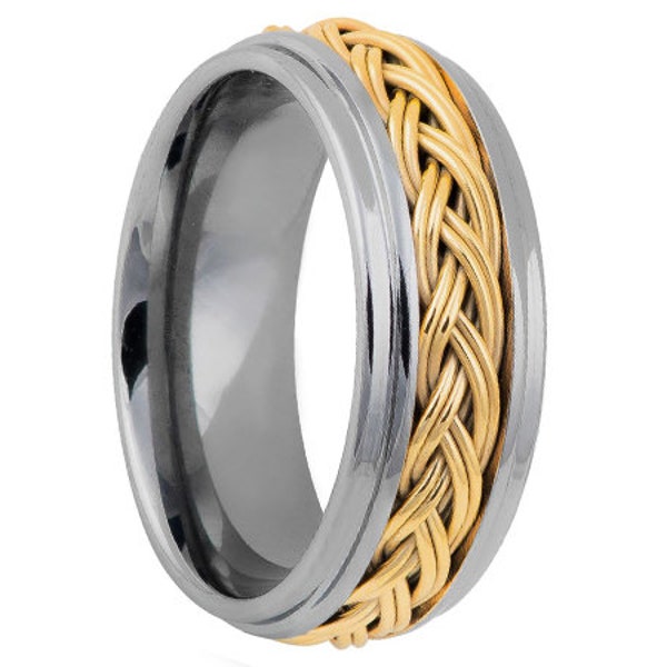 Braided Mens Wedding Ring