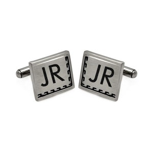 Letter Cufflinks, Monogram Cufflinks, Custom Initial Cufflinks, Wedding Cufflinks, Groomsmens Gifts, Made to Order Stainless Steel Cufflinks