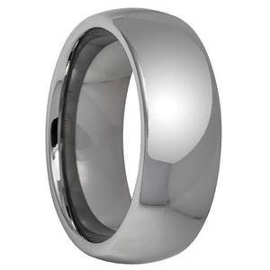 Tungsten Wedding Band,Classic Tungsten,Domed,Shiny High Polish Finish Wedding Band,Tungsten Carbide,Mens Wedding Band,Engraving,Mens Ring