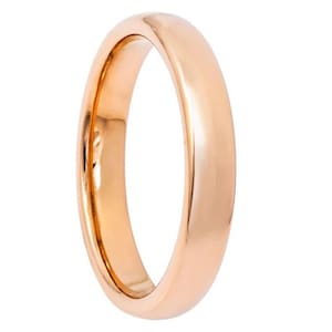 4mm Tungsten Wedding Band,18K Rose Gold 4mm,18K Rose Gold Tungsten,Matte Finish Wedding Band,Tungsten,Mens Wedding Band,Engraving,Mens Ring